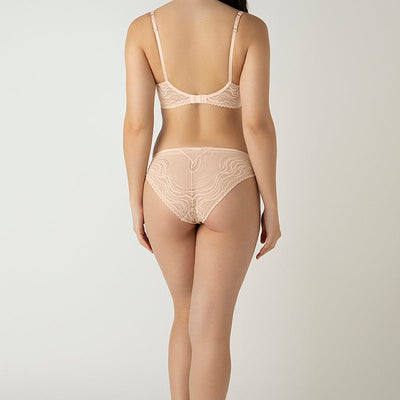 Demure Padded Non-Wired Demi Bra - Delicate Bloom Print