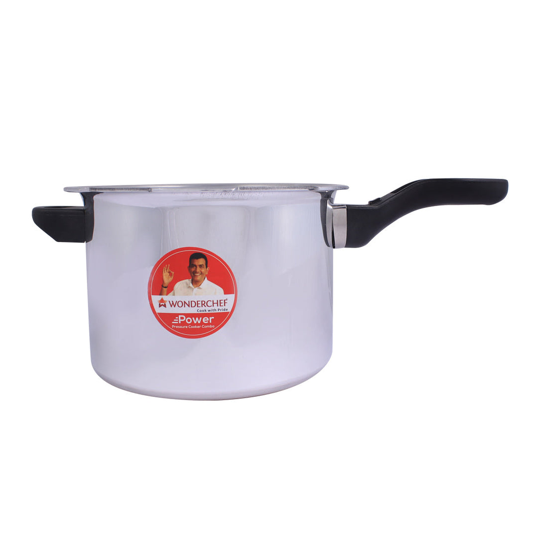 Power 2,3,5L Pressure Aluminium Cooker Combo.