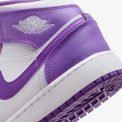 Jordan | AIR JORDAN 1 MID  { PURPLE VENOM/WHITE