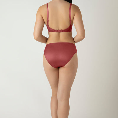 Glam Lace Padded Wired Balconette Bra - Cowhide