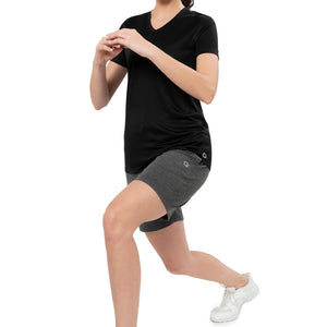 Energize Short Sleeve V-Neck Active T-Shirt - Jet Black
