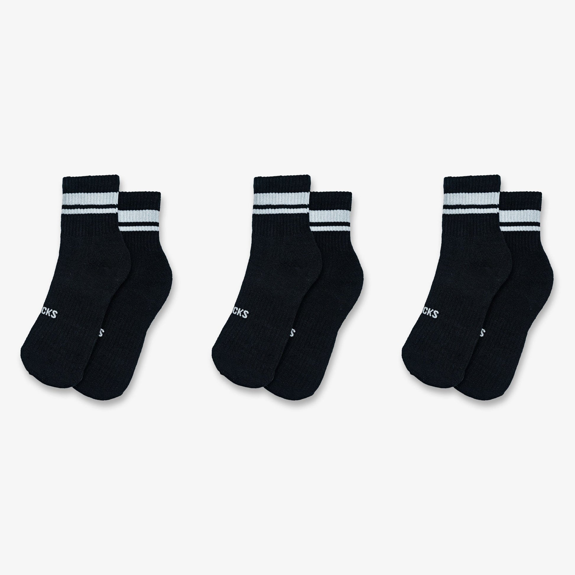 Superkicks | CREW SOCKS  { BLACK/BLACK/BLACK