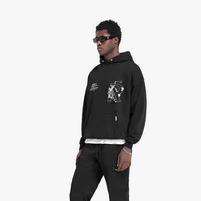 Represent | HERMES HOODIE { JET BLACK