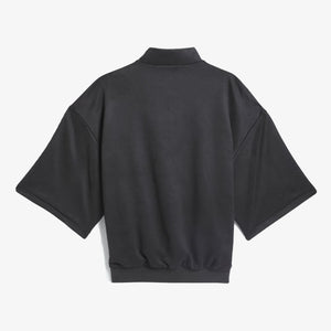 Adidas Originals | BASKETBALL SUEDED 3/4 HALF-ZIP SWEATSHIRT  { CARBON