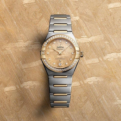 Omega Constellation Yellow Dial Women 28mm