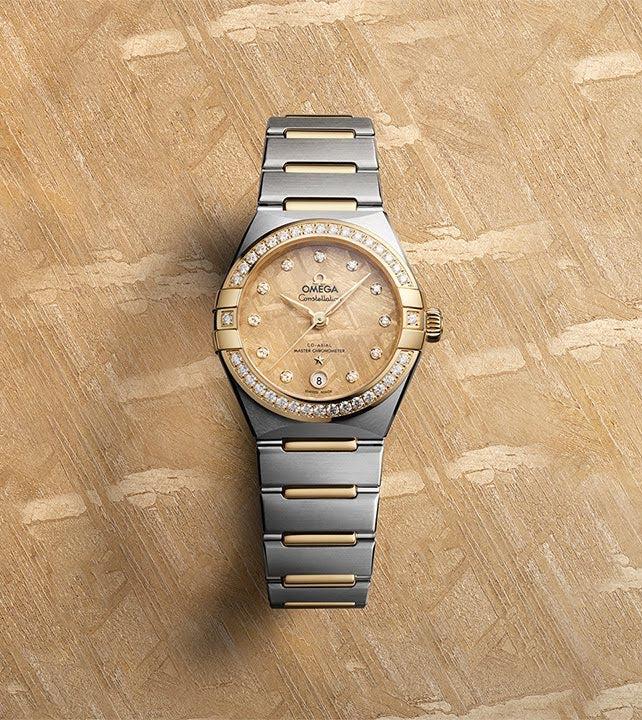 Omega Constellation Yellow Dial Women 28mm