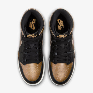JORDAN | AIR JORDAN 1 HIGH OG (GS) { BLACK/METALLIC GOLD-SAIL