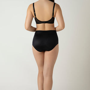 Glam Padded Non-Wired Plunge Bra - Black