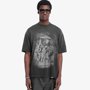 REPRESENT | ATLAS T-SHIRT { STAINED BLACK