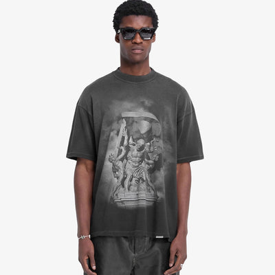 REPRESENT | ATLAS T-SHIRT { STAINED BLACK