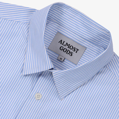 ALMOST GODS | VICTORIA FRESCO SHIRT IN BENGAL STRIPES { BLUE/WHITE