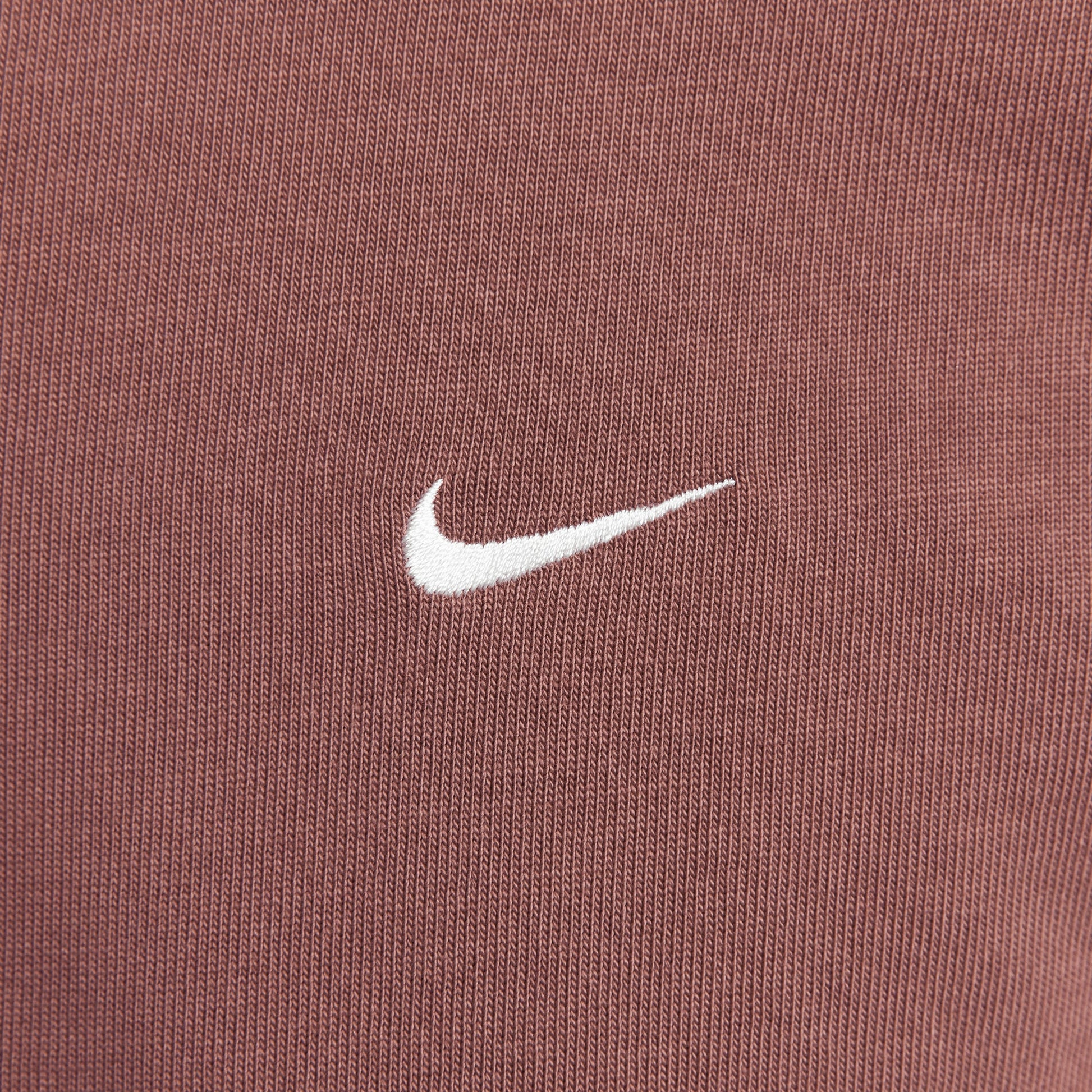 NIKE | OVERSIZED LONG-SLEEVE POLO { RED SEPIA/SAIL