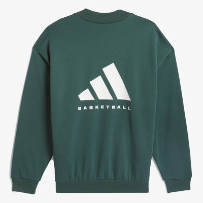 Adidas Originals | BASKETBALL CREW SWEATSHIRT  { MINERAL GREEN