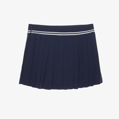 SPORTY & RICH | ABIGAIL PLEATED SKIRT { NAVY/OFF WHITE
