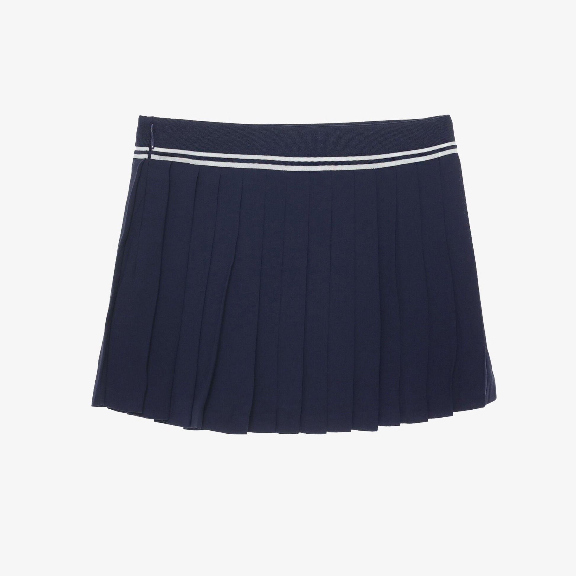 SPORTY & RICH | ABIGAIL PLEATED SKIRT { NAVY/OFF WHITE