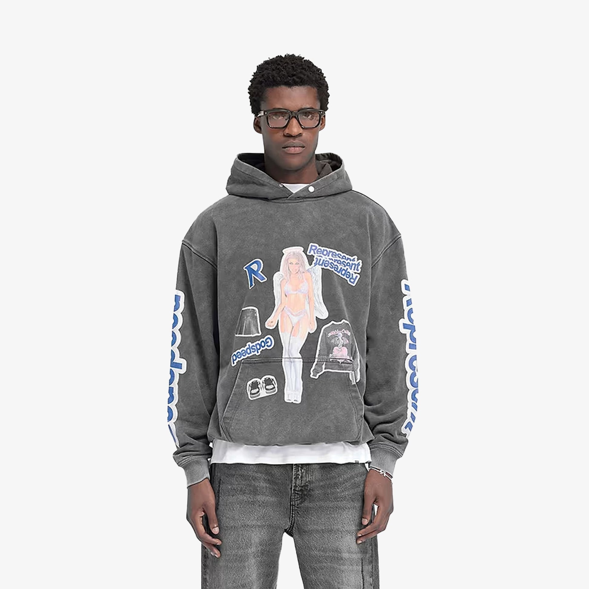 Represent | QUESTION YOUR INNOCENCE HOODIE { VINTAGE GREY