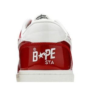 A Bathing Ape Bape Sta Low Patent Red