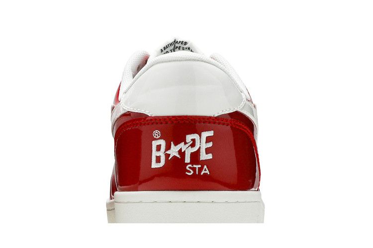 A Bathing Ape Bape Sta Low Patent Red