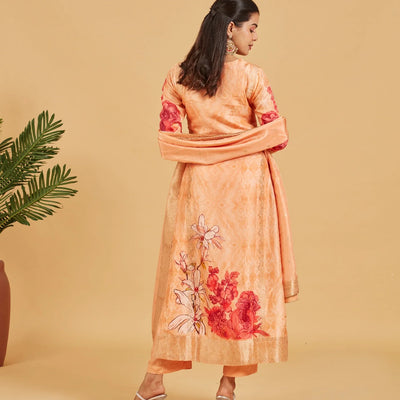 Peachy Pastel Festive Kurta Set