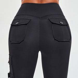 Free to Lead Cargo Fitness Leggings - Black