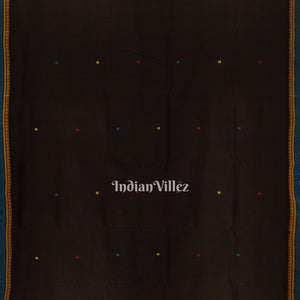 Black Dongria Border Contemporary Silk Saree