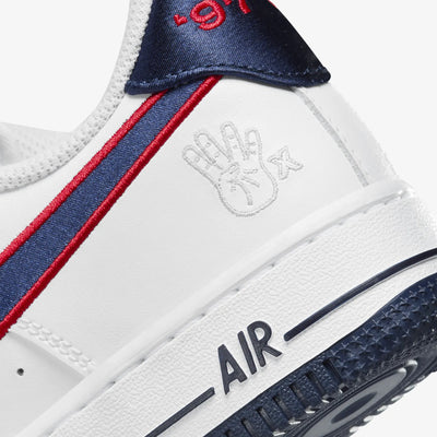 Nike | AIR FORCE 1 '07 { WHITE/OBSIDIAN-UNIVERSITY RED-WOLF GREY