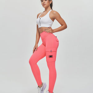Free to Lead Zip Front Sports Bra - White