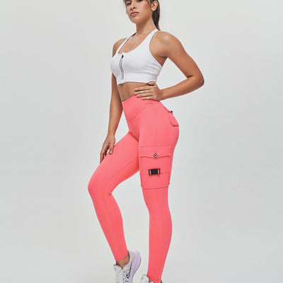 Free to Lead Zip Front Sports Bra - White