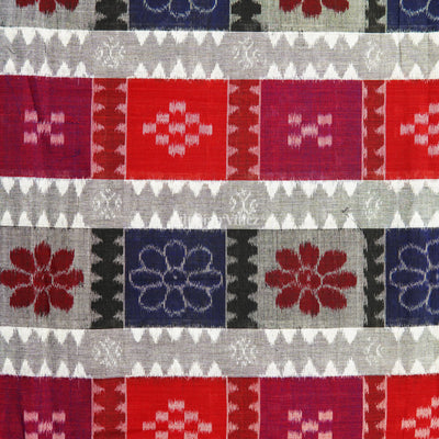 Multicolor Utkalaxmi Sambalpuri Ikat Cotton Fabric