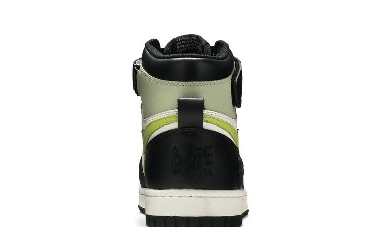 A Bathing Ape Block Sta Hi Black Lime