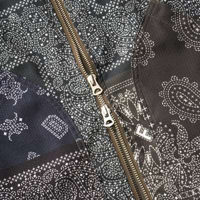 FDMTL | PRINTED PATCHWORK JACKET  { KHAKI