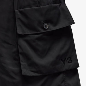Y-3 | NYLON TWILL SHORTS { BLACK
