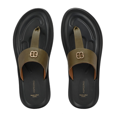 Comet Leather Slippers by Aspeerio