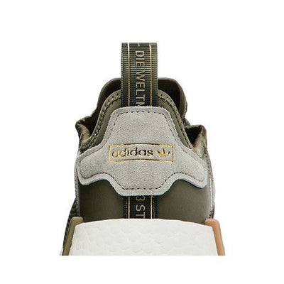 adidas NMD R1 Olive Strata Silver Pebble Cloud White