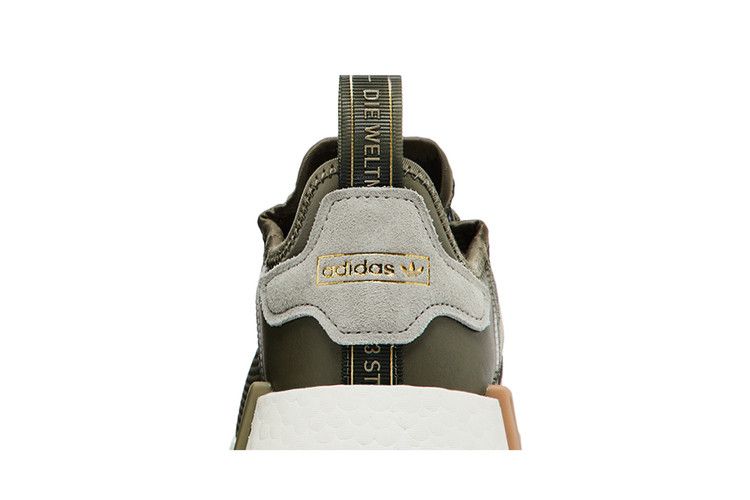 adidas NMD R1 Olive Strata Silver Pebble Cloud White