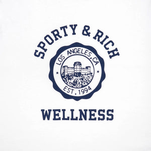 SPORTY & RICH | EMBLEM T-SHIRT { WHITE