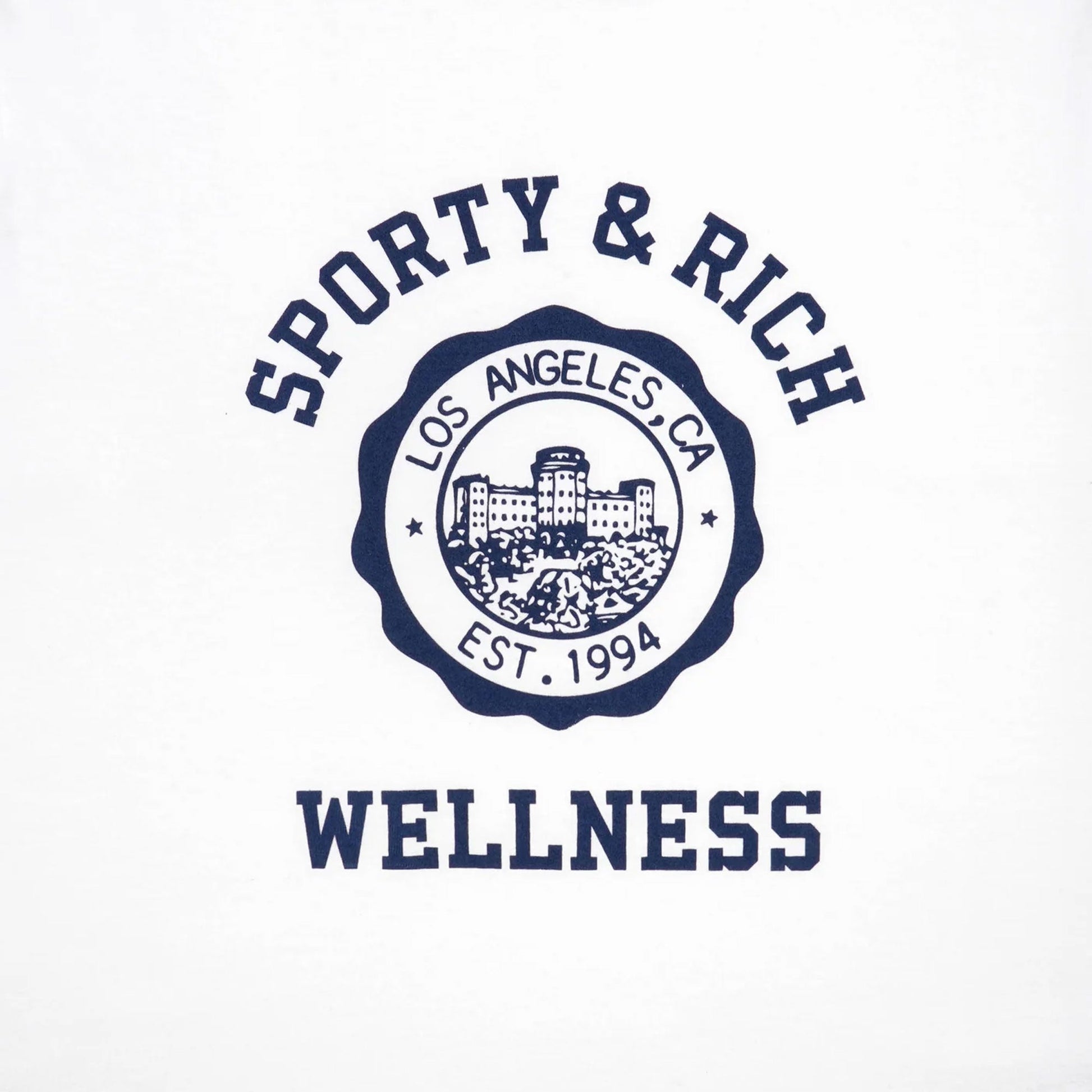 SPORTY & RICH | EMBLEM T-SHIRT { WHITE