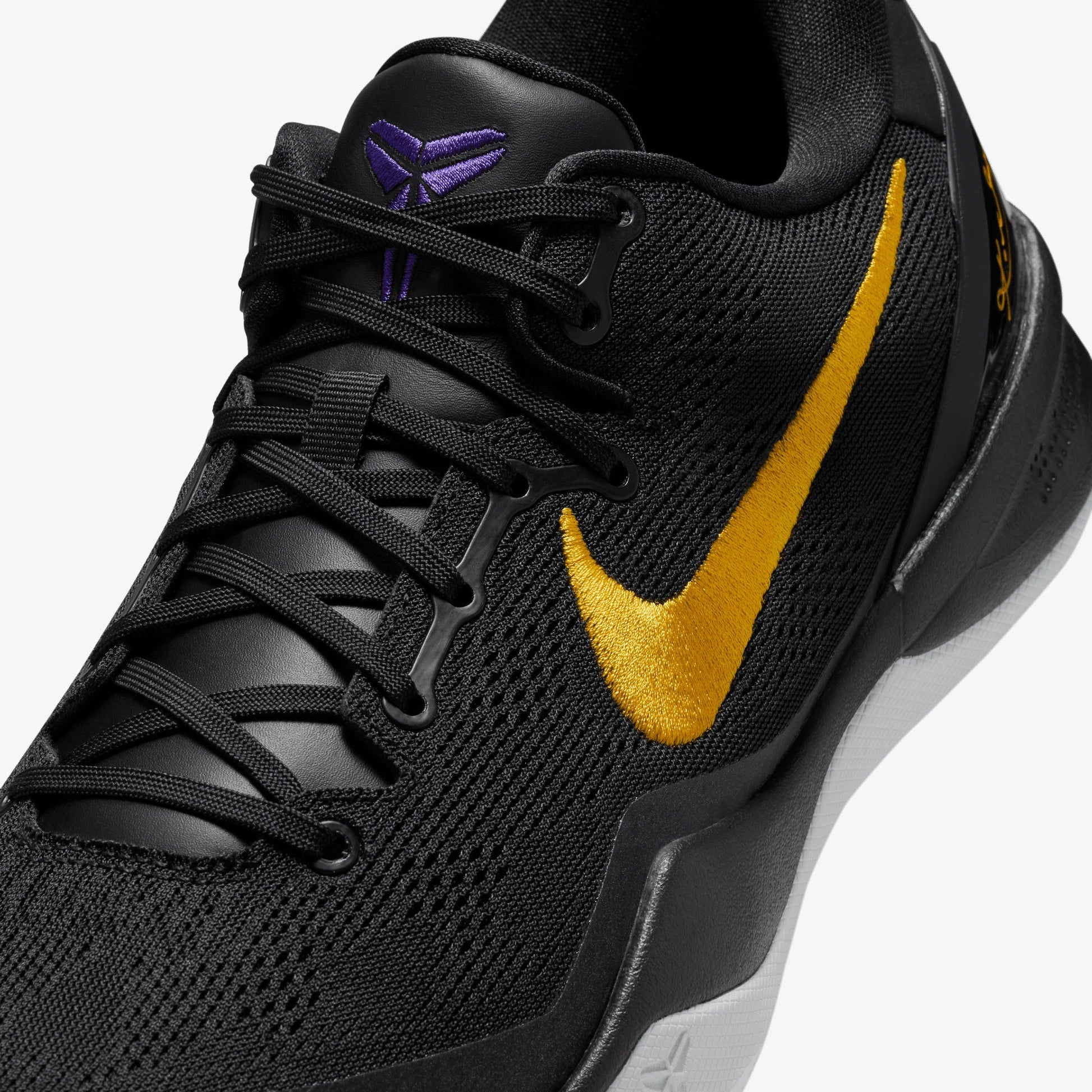NIKE | KOBE BRYANT KOBE VIII PROTRO { BLACK/UNIVERSITY GOLD-WHITE-COURT PURPLE