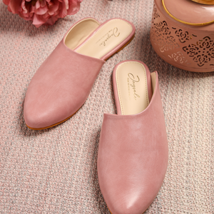 Cradle Pink Leather Mules