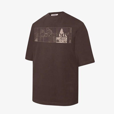 ALMOST GODS | SYSTEM RELAXED TEE { BROWN