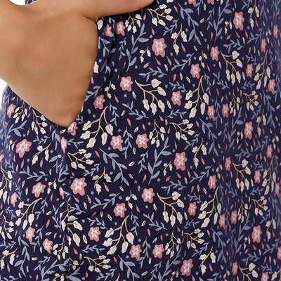 Sleep Dress - Ocean Cavern Floral Print