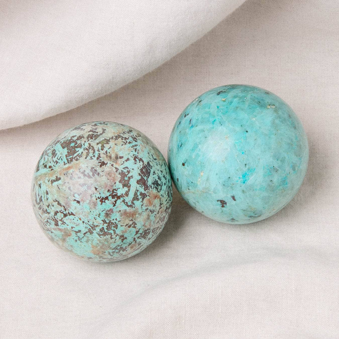 Natural Peruvian Turquoise Sphere - AAA Premium Quality