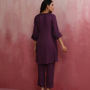 trueBrowns Purple Modal Co-ord Set