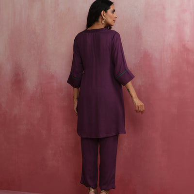 trueBrowns Purple Modal Co-ord Set