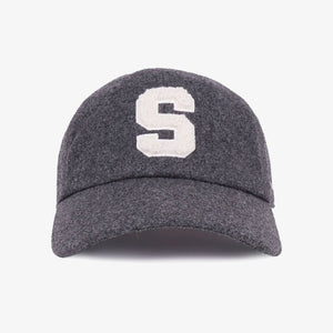 SPORTY & RICH | BOUCLE S WOOL CAP { GREY