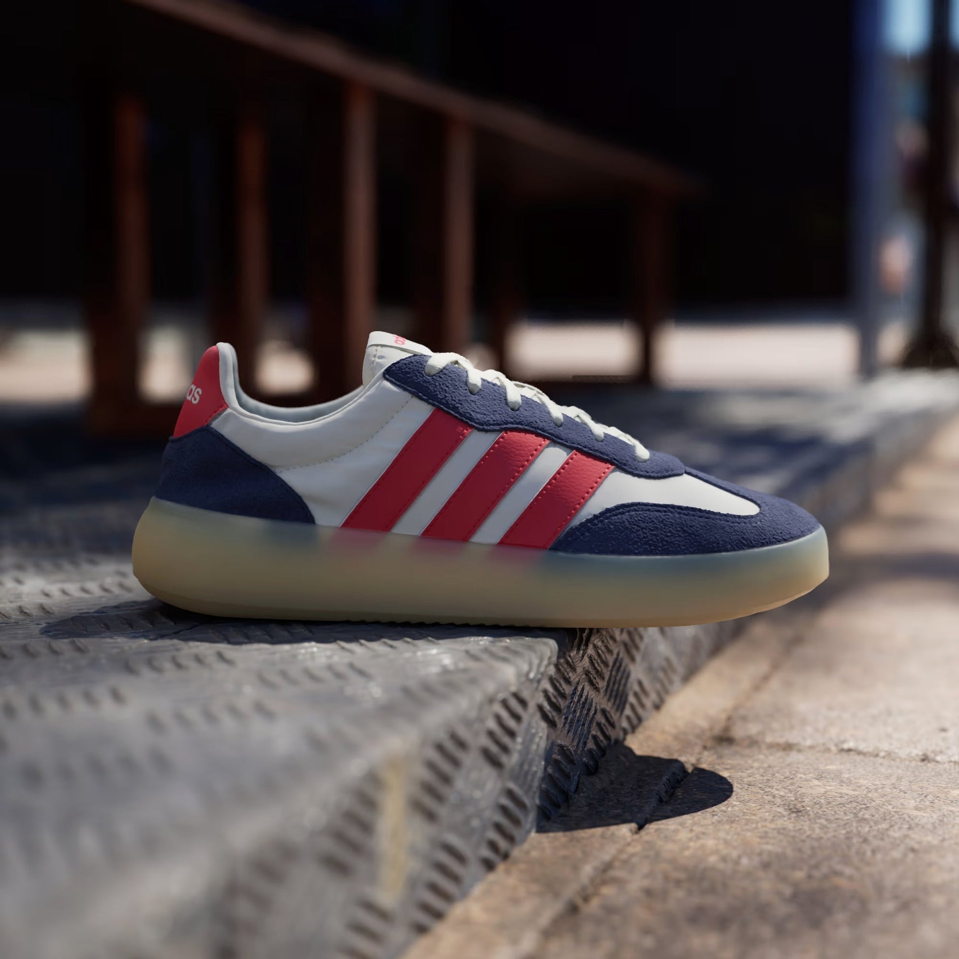 Adidas Originals | BARREDA DECODE { OFF WHITTE/PURE RUBY/DARK BLUE