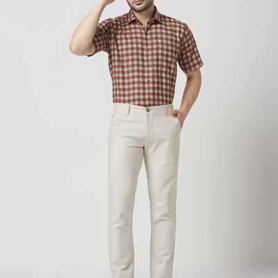 Half Sleeve Checks Shirt