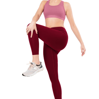 Energize Medium Impact Round Neck Sports Bra - Heather Rose