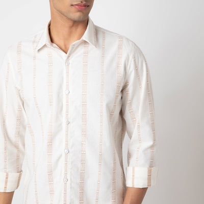 Striped Cotton Casual Shirt