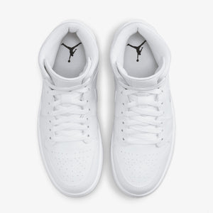 JORDAN | AIR JORDAN 1 MID { WHITE/WHITE-WHITE